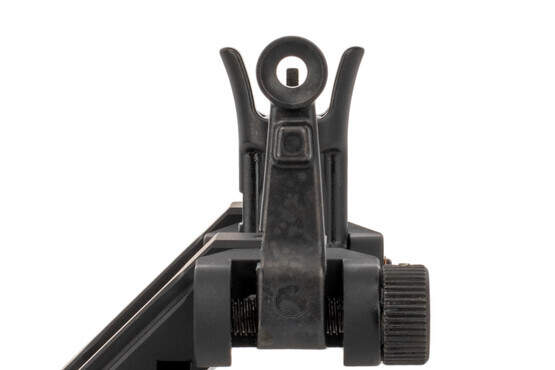 The midwest industries offset buis features an aperture rear sight and standard A2 front sight post